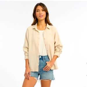 NWT Splendid Addie Button Up Shirt in Small, Sand